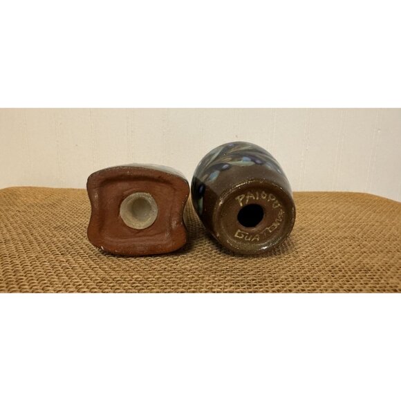 Hand-Painted Ceramic Salt & Pepper Shaker Set 4" & 2" - Picture 7 of 8